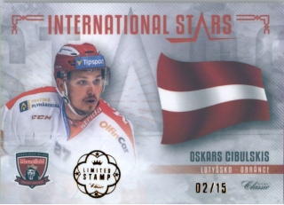 Hokejová karta Oscars Cibulskis OFS 2019-20 Série 2 International Stars /15