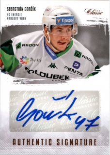 Hokejová karta Sebastián Gorčík OFS 2019-20 Série 2 Authentic Signature