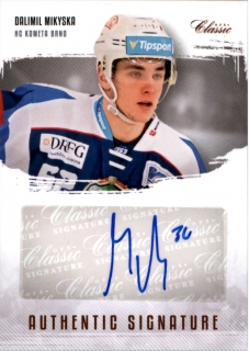 Hokejová karta Dailimil Mikyska OFS 2019-20 Série 2 Authentic Signature