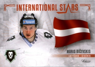Hokejová karta Maris Bičevskis OFS 2019-20 Série 2 International Stars