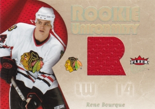 Hokejová karta Rene Bourque Fleer 2005-06 Rookie Uniformity č. RU-RB