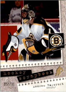 Hokejová karta Andrew Raycroft Upper Deck 2005-06 Hockey Scrapbook č. HS24