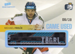 hokejová karta Michael Frolík Moje kartičky 2020 Game Used Memo 06/30