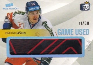 hokejová karta Dmitrij Jaškin Moje kartičky 2020 Game Used Memo 11/30