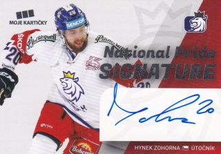 hokejová karta Hynek Zohorna Moje kartičky 2020 National Pride Signature /30