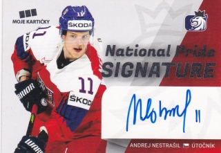 hokejová karta Andrej Nestrašil Moje kartičky 2020 National Pride Signature /30