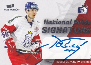 hokejová karta Rudolf Červený Moje kartičky 2020 National Pride Signature /30
