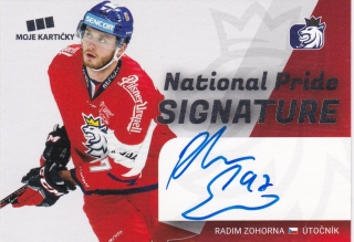 hokejová karta Radim Zohorna Moje kartičky 2020 National Pride Signature /30
