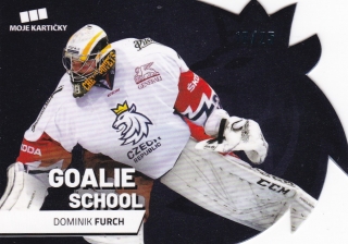 hokejová karta Dominik Furch Moje kartičky 2020 Goalie School Blue /25