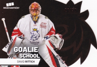 hokejová karta David Rittich Moje kartičky 2020 Goalie School Red /50