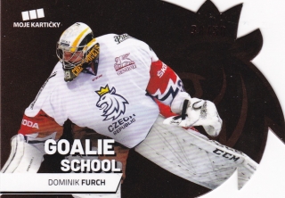 hokejová karta Dominik Furch Moje kartičky 2020 Goalie School Red /50
