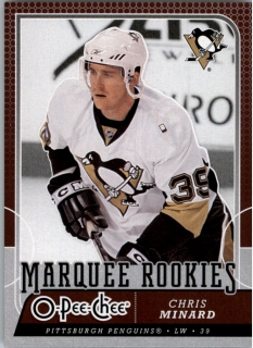Hokejová karta Chris Minard OPC 2008-09 Marquee Rookies č. 512