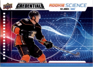 Hokejová karta Max Jones UD Credentials 19-20 Rookie Science č. RS-22