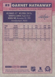 Hokejová karta Garnet Hathaway OPC 2020-21 Retro Variation č. 82