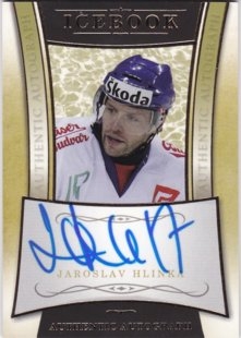 Hokejová karta Jaroslav Hlinka OFS Icebook Authentic Autograph Gold