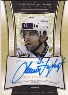 Hokejová karta Josef Řezníček OFS Icebook Authentic Autograph Gold