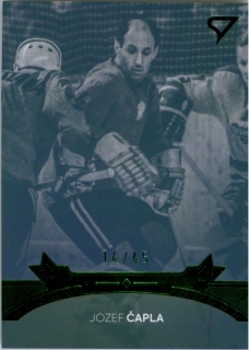 Hokejová karta Jozef Čapla Pocta legendám 2 Green B01 1 of 3