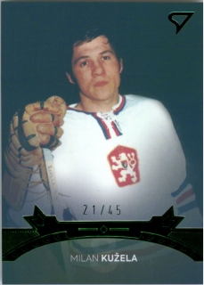 Hokejová karta Milan Kužela Pocta legendám 2 Green B06 3 of 3