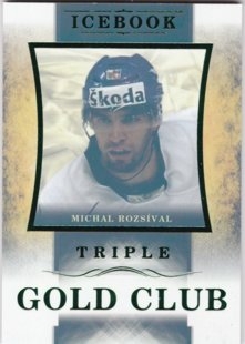 Hokejová karta Michal Rozsíval OFS Icebook Gold Club Green
