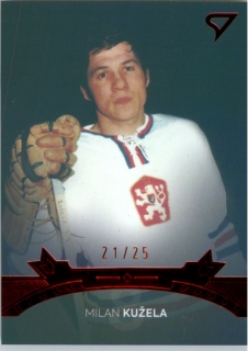 Hokejová karta Milan Kužela Pocta legendám 2 Red B06 3 of 3