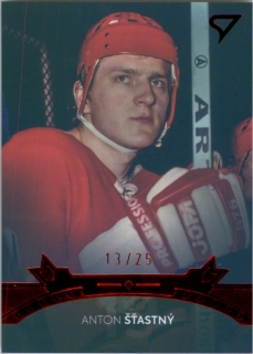 Hokejová karta Anton Šťastný Pocta legendám 2 Red B24 3 of 3