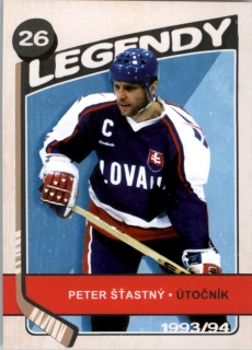 Hokejová karta Peter Šťastný Pocta legendám 2 Retro R06