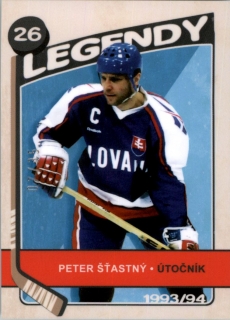 Hokejová karta Peter Šťastný Pocta legendám 2 Retro Limit R06