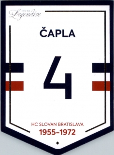 Hokejová karta Jozef Čapla Pocta legendám 2 Plaketa PL01