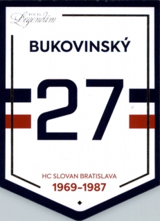 Hokejová karta Jozef Bukovinský Pocta legendám 2 Plaketa PL04