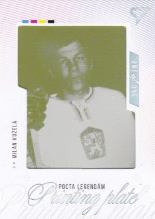 Hokejová karta Milan Kužela Printing Plate Yellow