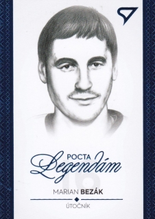 Hokejová karta Marian Bezák Pocta legendám 2 Blue Portrét