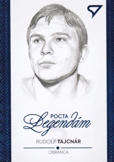 Hokejová karta Rudolf Tajcnár Pocta legendám 2 Blue Portrét