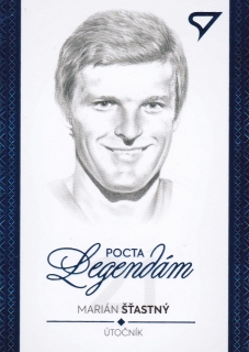 Hokejová karta Marian Šťastný Pocta legendám 2 Blue Portrét