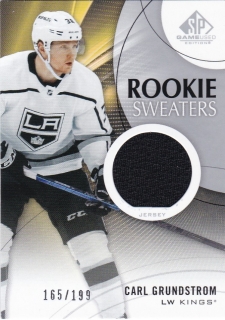 Hokejová karta Carl Grundstrom SP Game-Used 2019-20 Rookie Sweaters /199