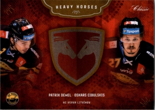 Hokejová karta Patrik Demel/Oskars Cibulskis OFS 2020-21 Série 1 Heavy Horses