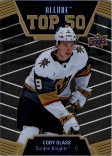 Hokejová karta Cody Glass UD Allure 2019-20 Top 50 RC č. T50-25