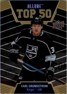 Hokejová karta Carl Grundstrom UD Allure 2019-20 Top 50 RC č. T50-7