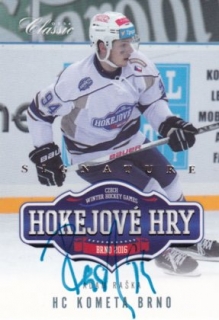 Hokejová karta Adam Raška OFS 15/16 Hokejové Hry Signature