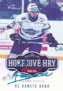 Hokejová karta Richard Stehlík OFS 15/16 Hokejové Hry Signature