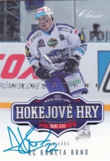Hokejová karta Jan Káňa OFS 15/16 Hokejové Hry Signature