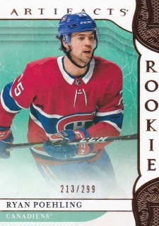 Hokejová karta Ryan Poehling UD Artifacts 2019-20 Rookie /299 č. 170