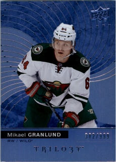 Hokejová karta Mikael Granlund UD Trilogy 2017-18 Blue Paralel /999 č. 17