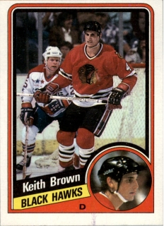Hokejová karta Keith Brown Topps 1984-85 řadová č. 28