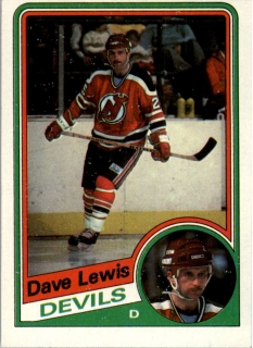 Hokejová karta Dave Lewis Topps 1984-85 řadová č. 87