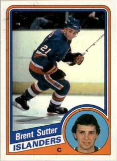 Hokejová karta Brent Sutter Topps 1984-85 řadová č. 102