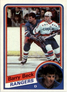 Hokejová karta Barry Beck Topps 1984-85 řadová č. 105