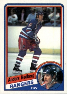 Hokejová karta Anders Hedberg Topps 1984-85 řadová č. 107