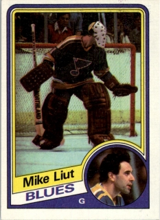 Hokejová karta Mike Liut Topps 1984-85 řadová č. 132