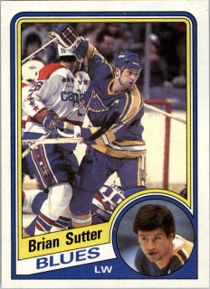 Hokejová karta Brian Sutter Topps 1984-85 řadová č. 135