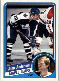 Hokejová karta John Anderson Topps 1984-85 řadová č. 136